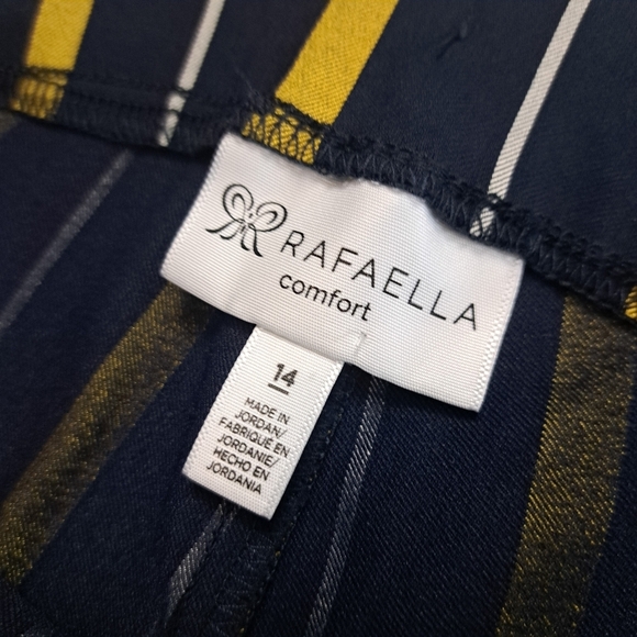 Rafaella comfort Women's Striped Pants‎ Size 14 - Picture 9 of 10